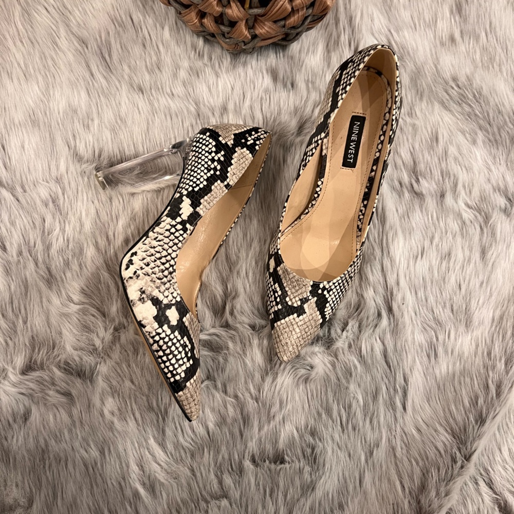 Nine West translucent Heels 8.5